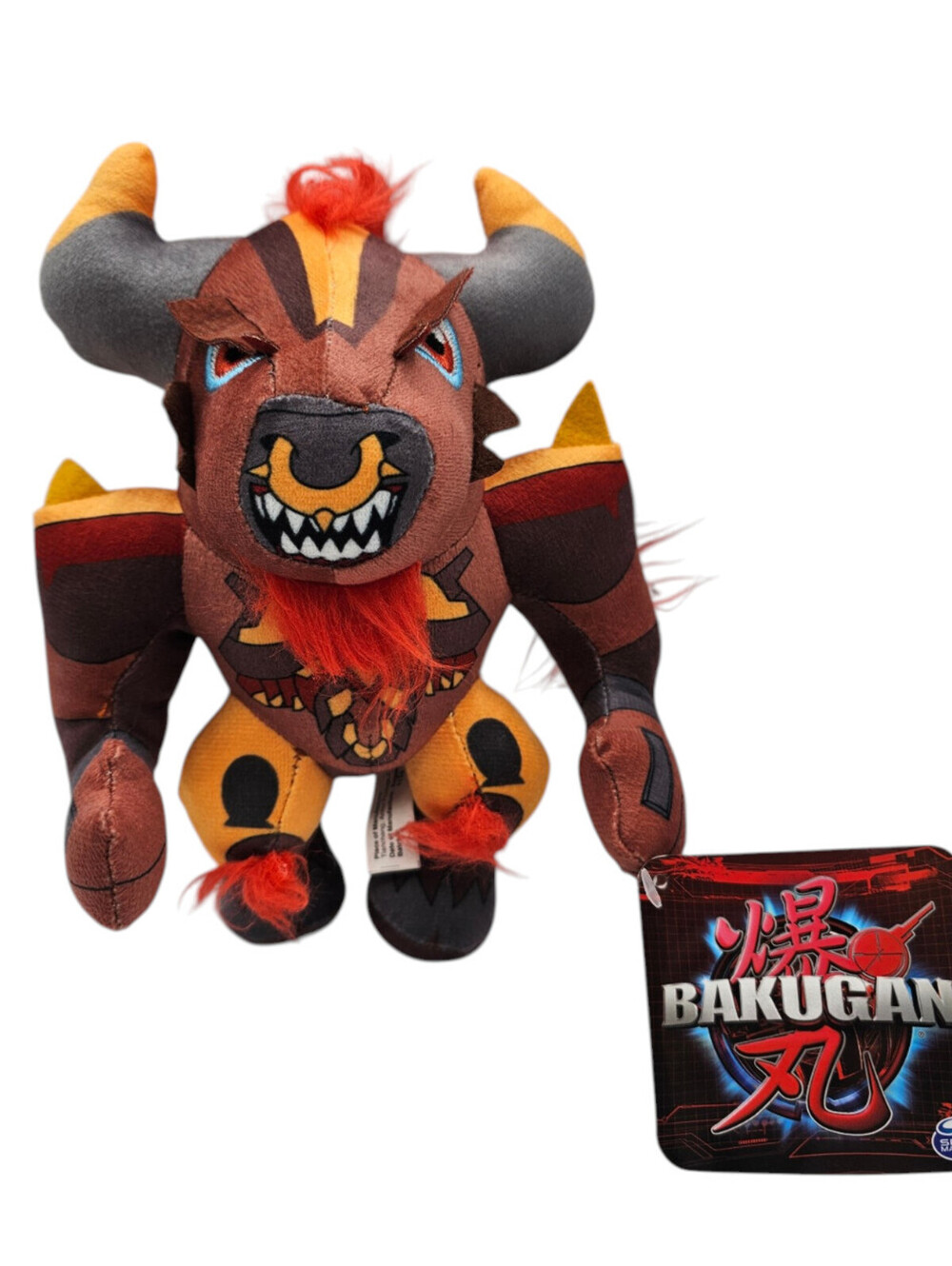 7-inch plush toy of Bruiser The Bull from Bakugan